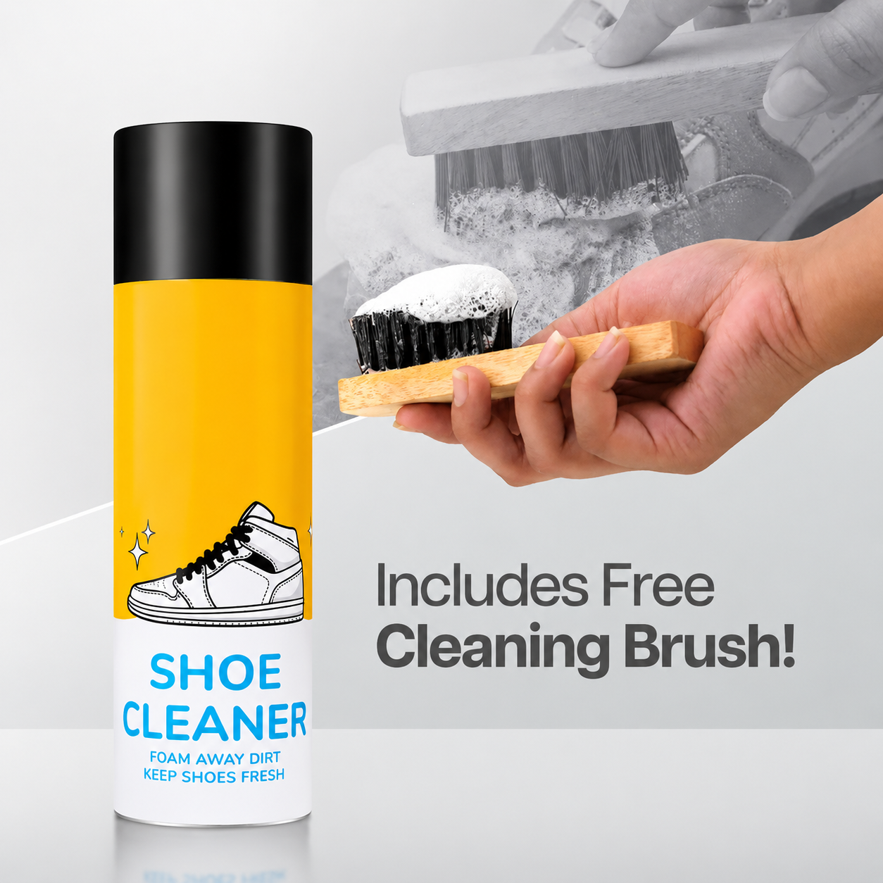 (DH) Foam-Based Footwear Cleaner 150ml Each (Pack of 2)
